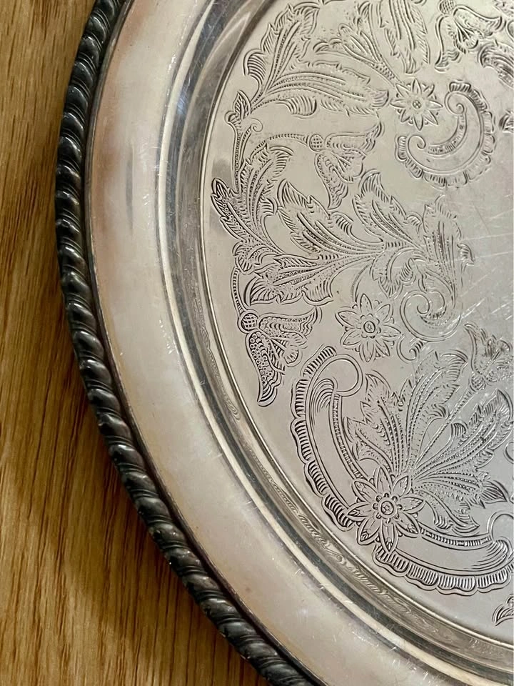 Vintage Sussex Plate Sheffield Reproduction Serving Tray - photo 2