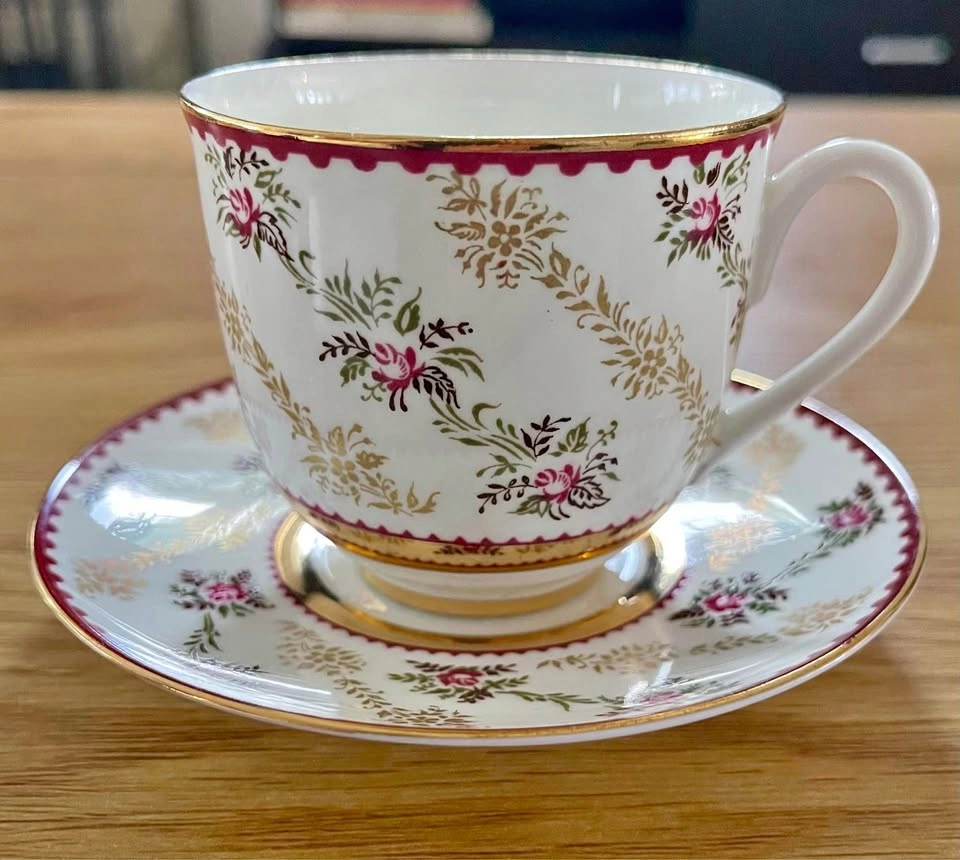 Rare Vintage Lomonosov LFZ USSR Porcelain Tea Cup and Saucer