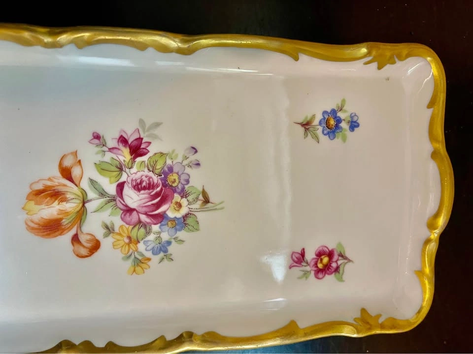 Reichenbach Fine China Floral Tray - Made in GDR - photo 2