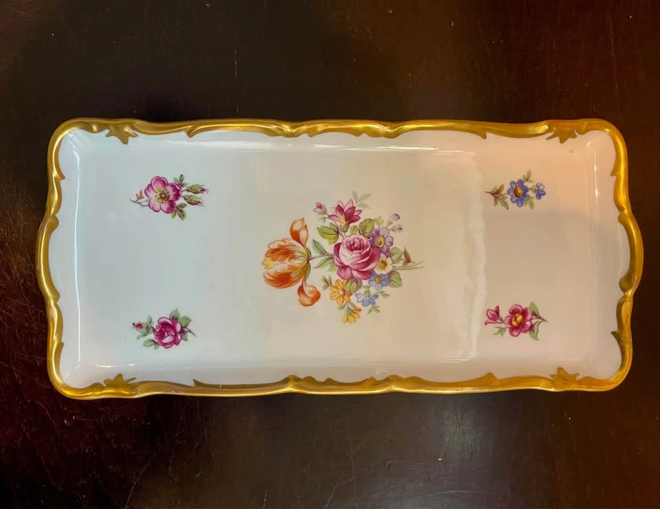 Reichenbach Fine China Floral Tray - Made in GDR - photo 4