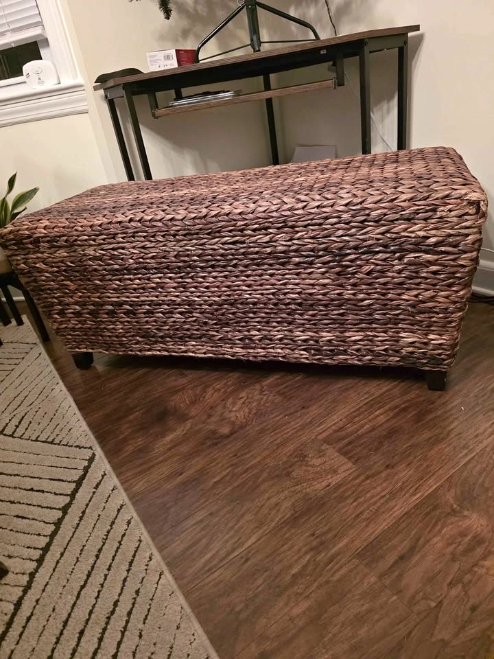 Wicker Storage Bench