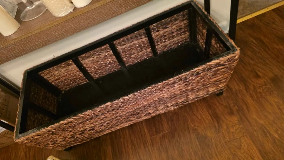 Wicker Storage Bench - photo 3