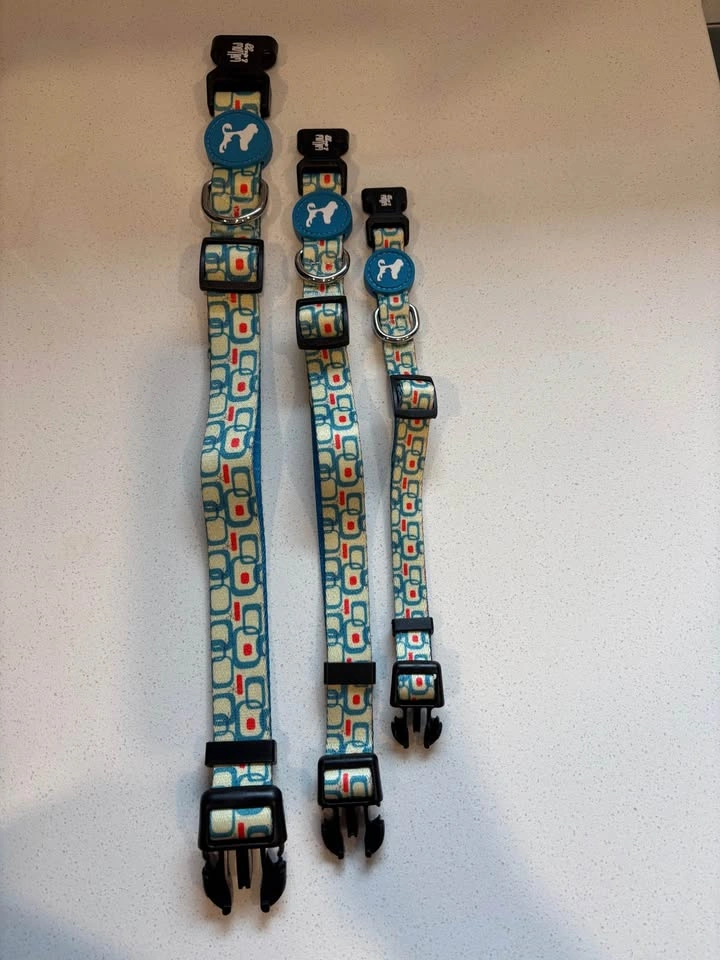NEW Dog Collar + Leash Set - Atomic Retro Pattern - S/M/L - photo 4