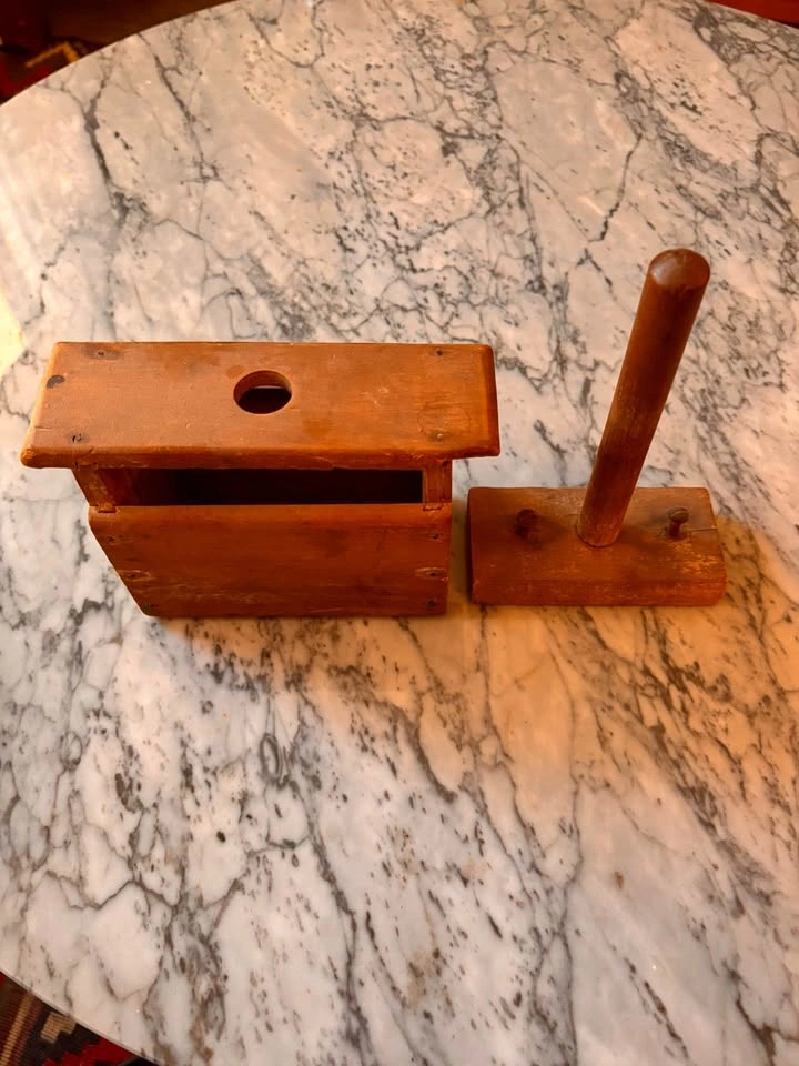 Vintage Primitive Wooden Butter Press / Butter Mold - photo 2