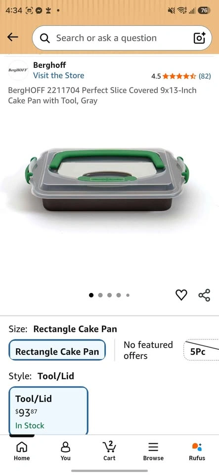 BergHOFF Perfect Slice Covered Bakeware with Slicing Tool - photo 4
