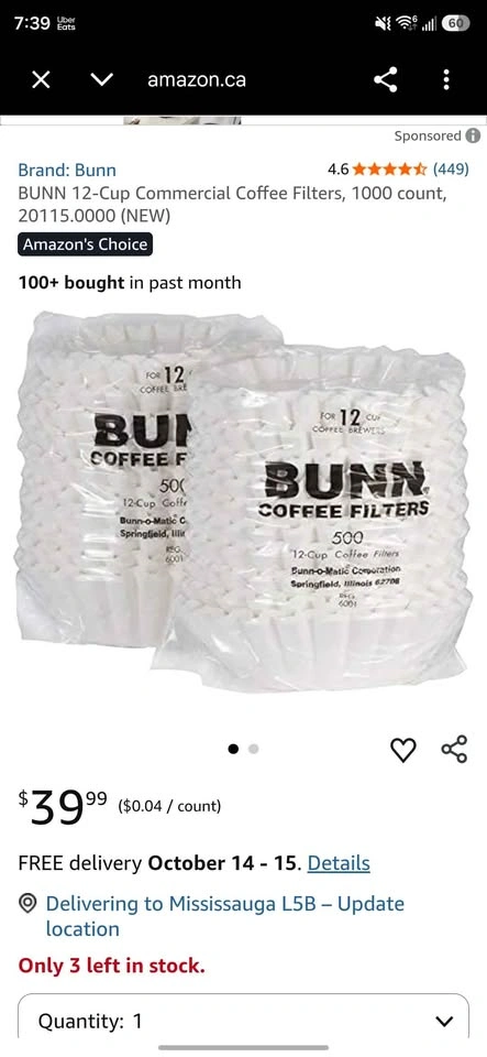 Bunn 12-Cup Coffee Filters, 1000 Count - photo 2