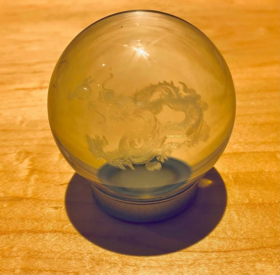 Dragon Floating in Glass Ball