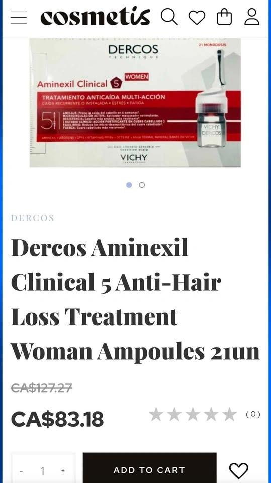 Vichy Dercos Technique Aminexil Clinical 5 for Women - photo 4