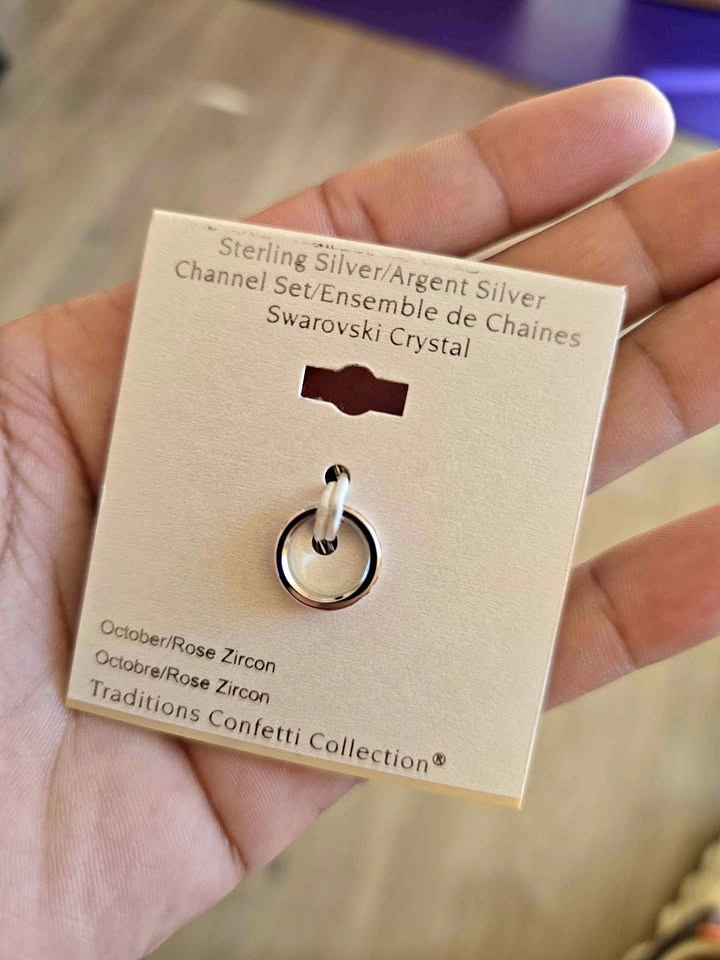 Traditions Confetti Collection Sterling Silver Swarovski Charm