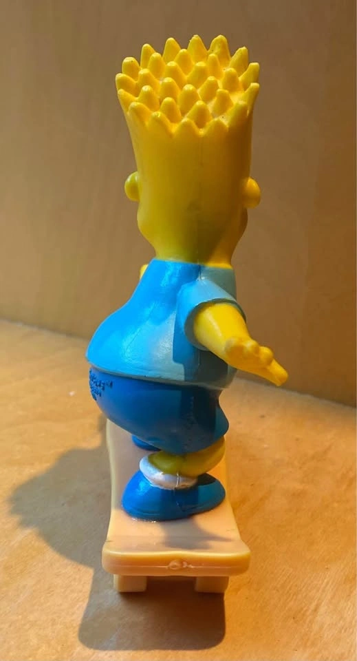 Vintage Bart Simpson Figurine & Badge - photo 4