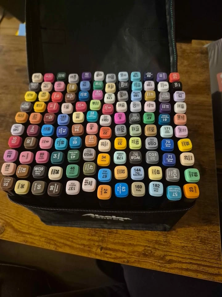 Abeier 120-Piece Alcohol Art Marker Set – Dual Tip, Carry Case - photo 2