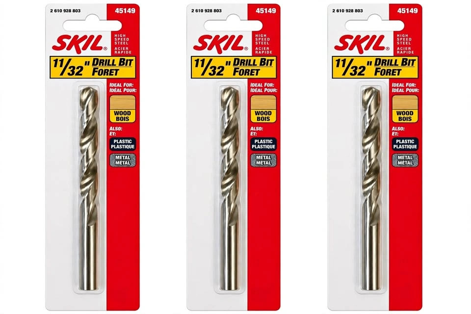 SKIL 11/32" High Speed Steel Drill Bit — 3 Packs for $10