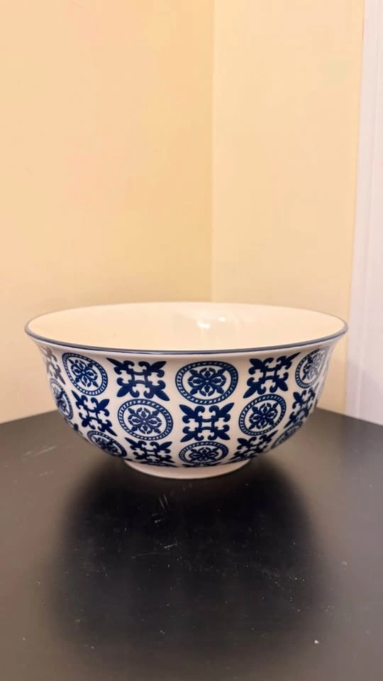 9-Piece Blue & White Ceramic Bowl Set - photo 4