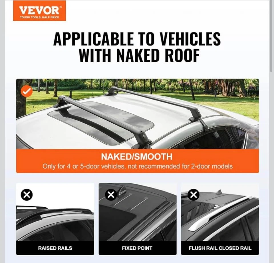 Universal Roof Rack Cross Bars - photo 2