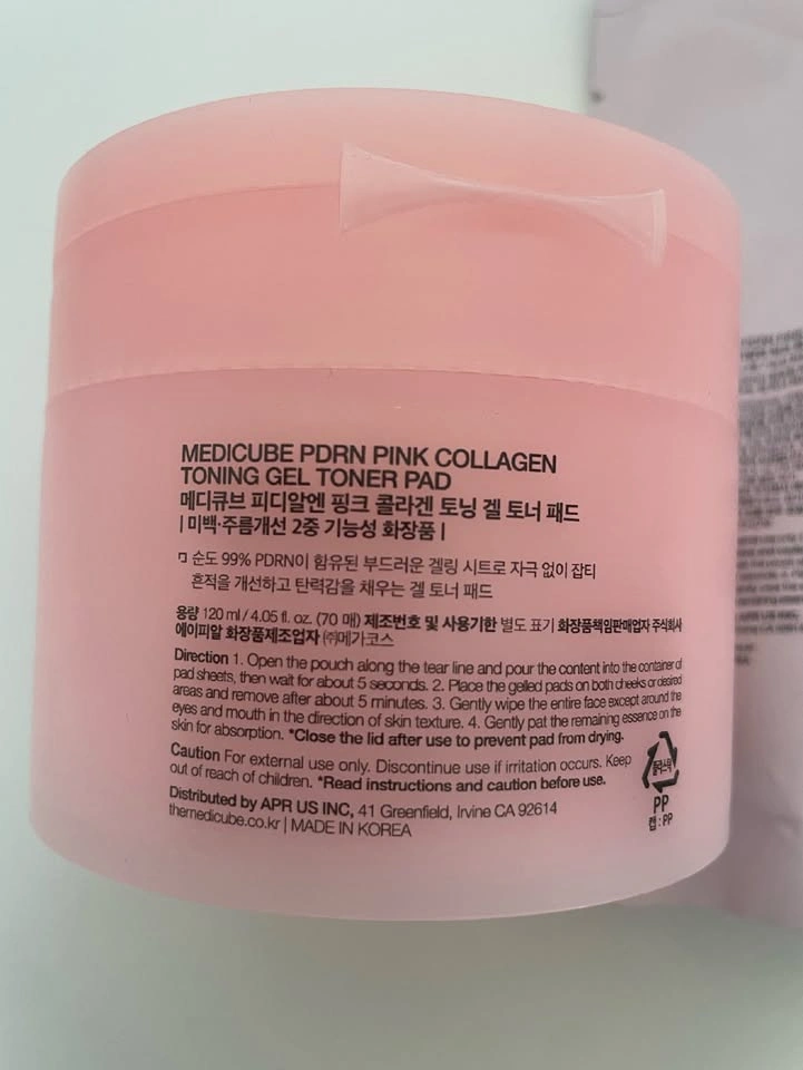 Medicube PDRN Pink Collagen Toning Gel Toner Pad - photo 3