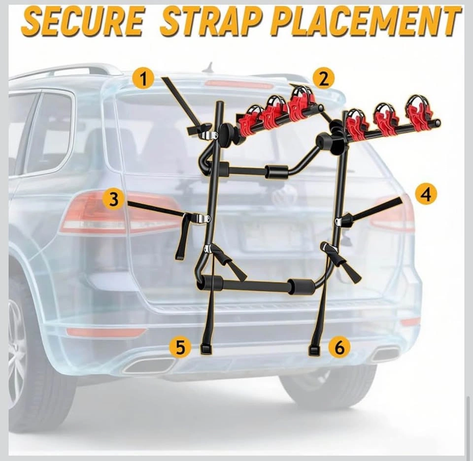 3-Bike Folding Trunk Bike Rack - photo 2