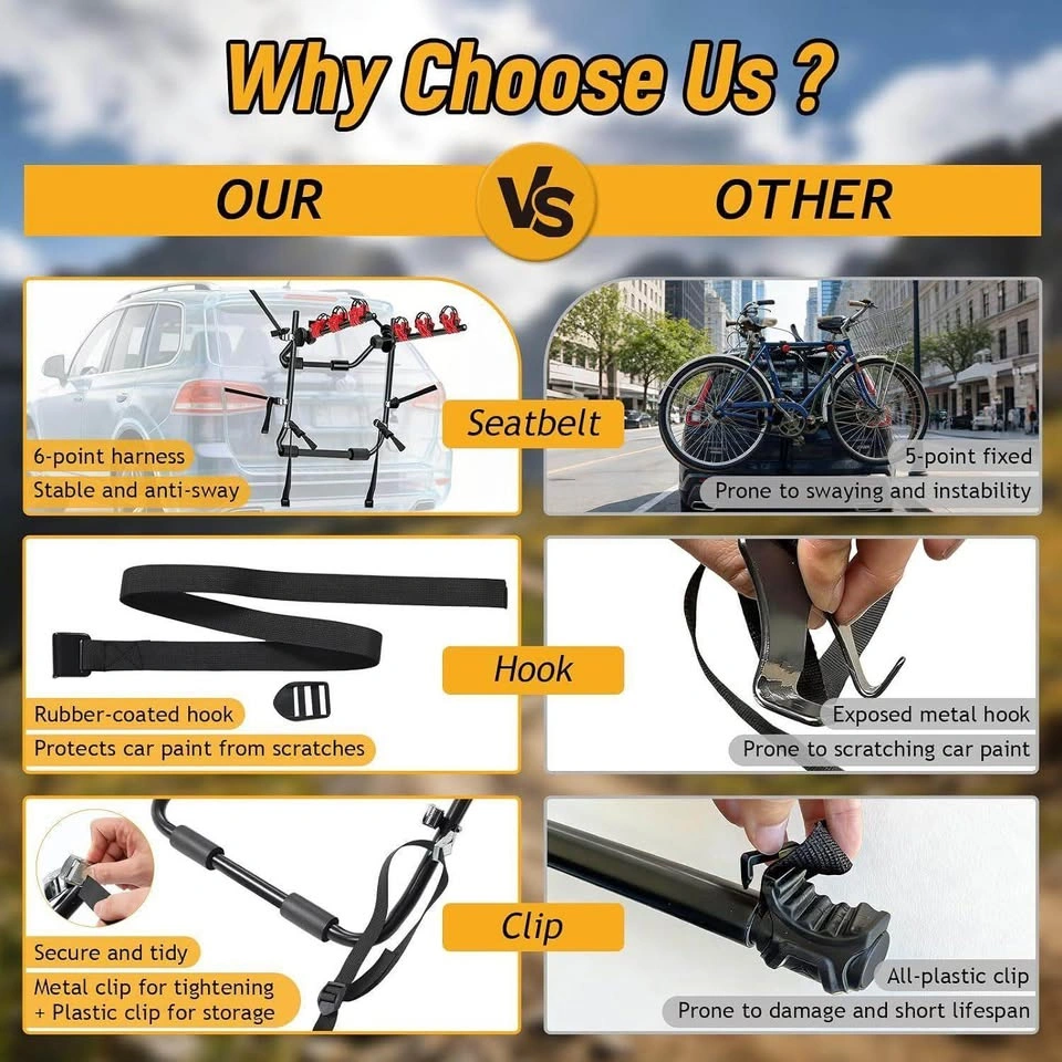 3-Bike Folding Trunk Bike Rack - photo 5