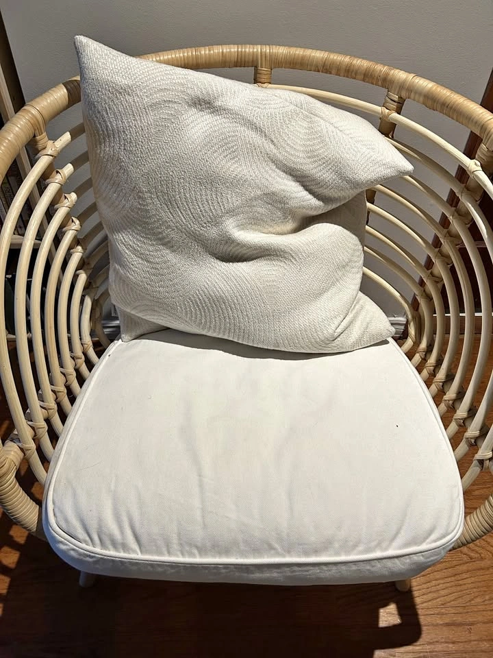 wooden round ikea chair