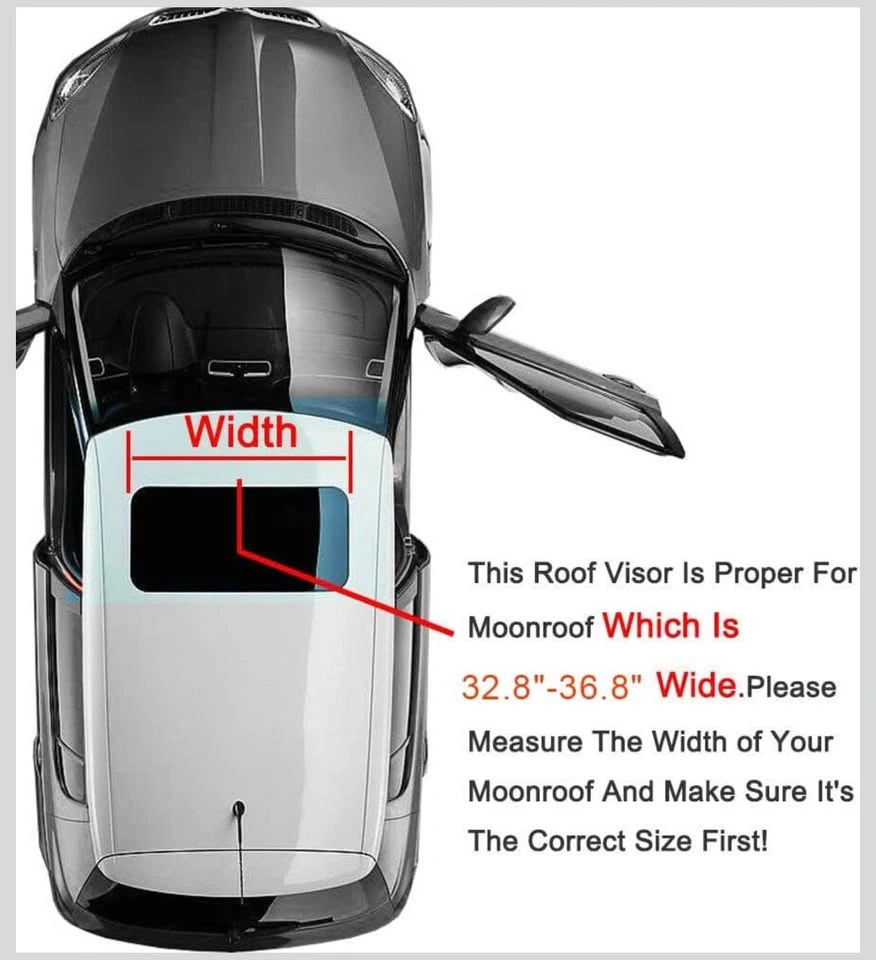 Universal Sunroof Moonroof Wind Deflector Visor - photo 3