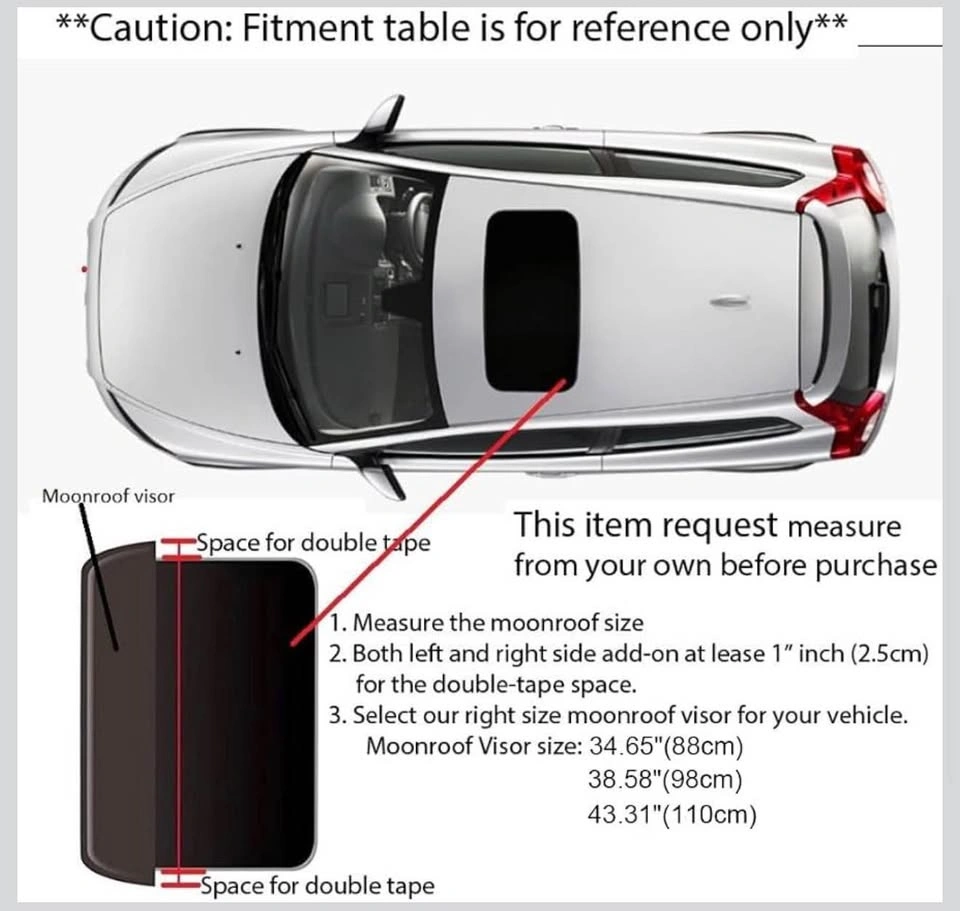 Universal Sunroof Moonroof Wind Deflector Visor - photo 4