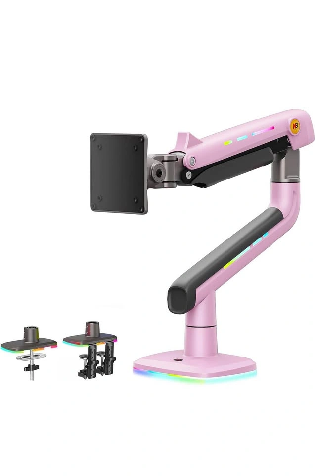 NB Pink RGB Heavy Duty Single Monitor Arm - photo 2