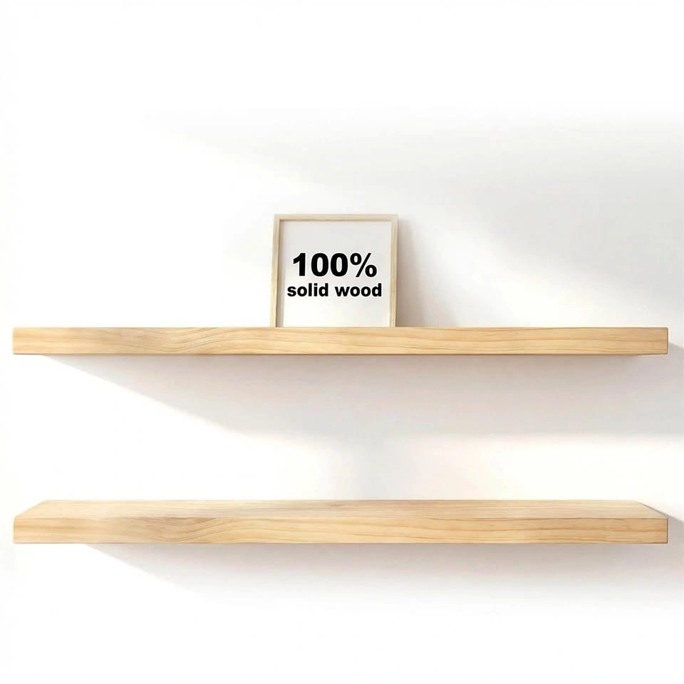 SenlanM Solid Wood Floating Shelves