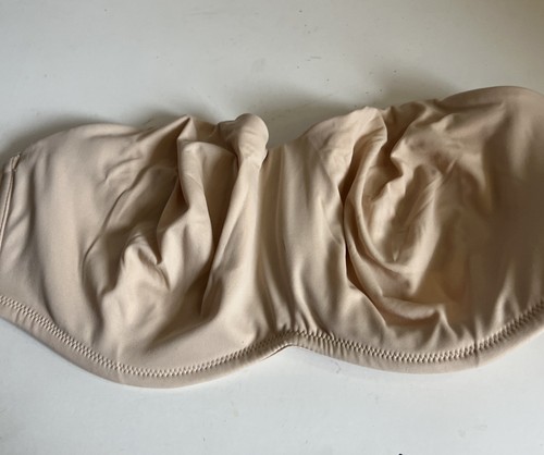 Delemira Beige Strapless Bra 34D Underwire Minimizer New with Ta - photo 2