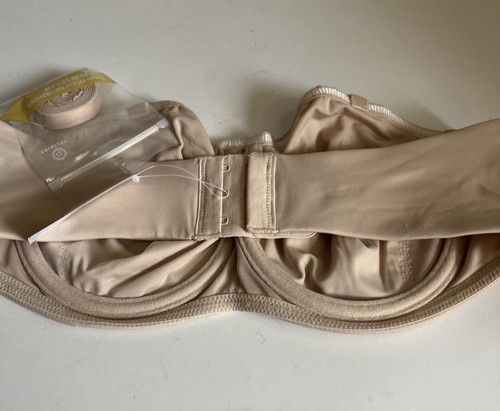 Delemira Beige Strapless Bra 34D Underwire Minimizer New with Ta - photo 3