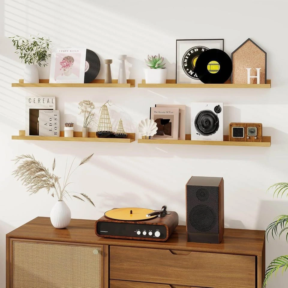 Set of 2 Wood Floating Shelves - photo 2