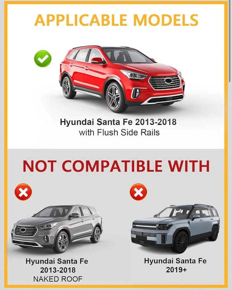 Roof Rack Cross Bars for Hyundai Santa Fe - photo 2