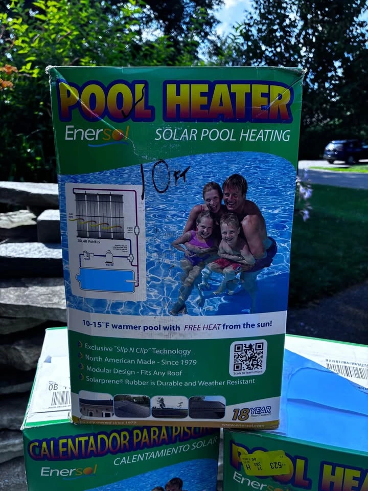 Enersol Solar Pool Heating System – 10 New 10’ Panels + Kit - photo 4