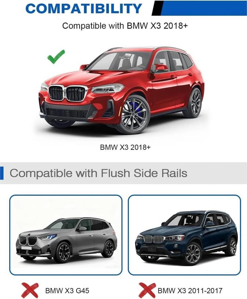 MUИIMUJA Roof Rack Cross Bars for BMW X3 2018+ - photo 2