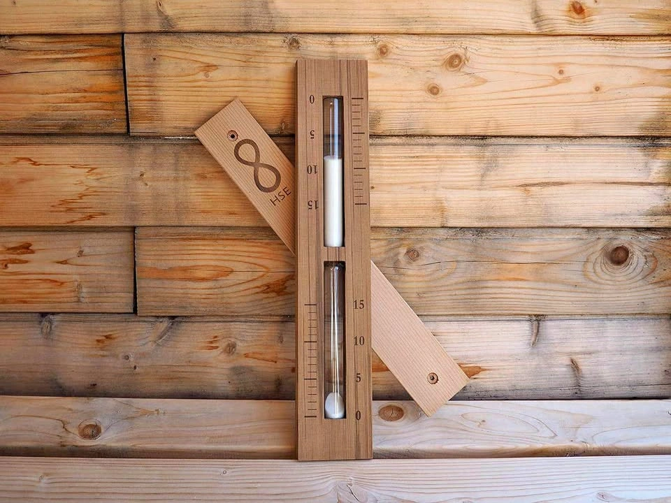 Wooden Sauna Sand Timer 15 Minute