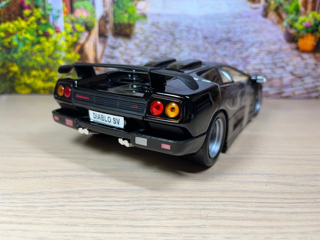 1:18 Brand NEW Lamborghini Diablo SV black Diecast Model Car - photo 5