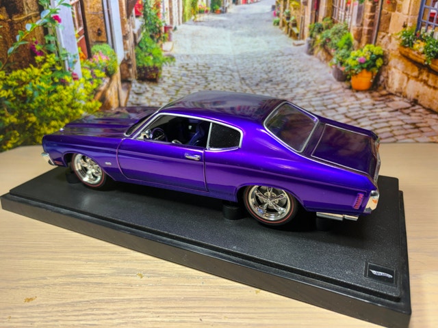 1:18 1970 Chevrolet Chevelle SS | Special Chrome Purple NO BOX - photo 5