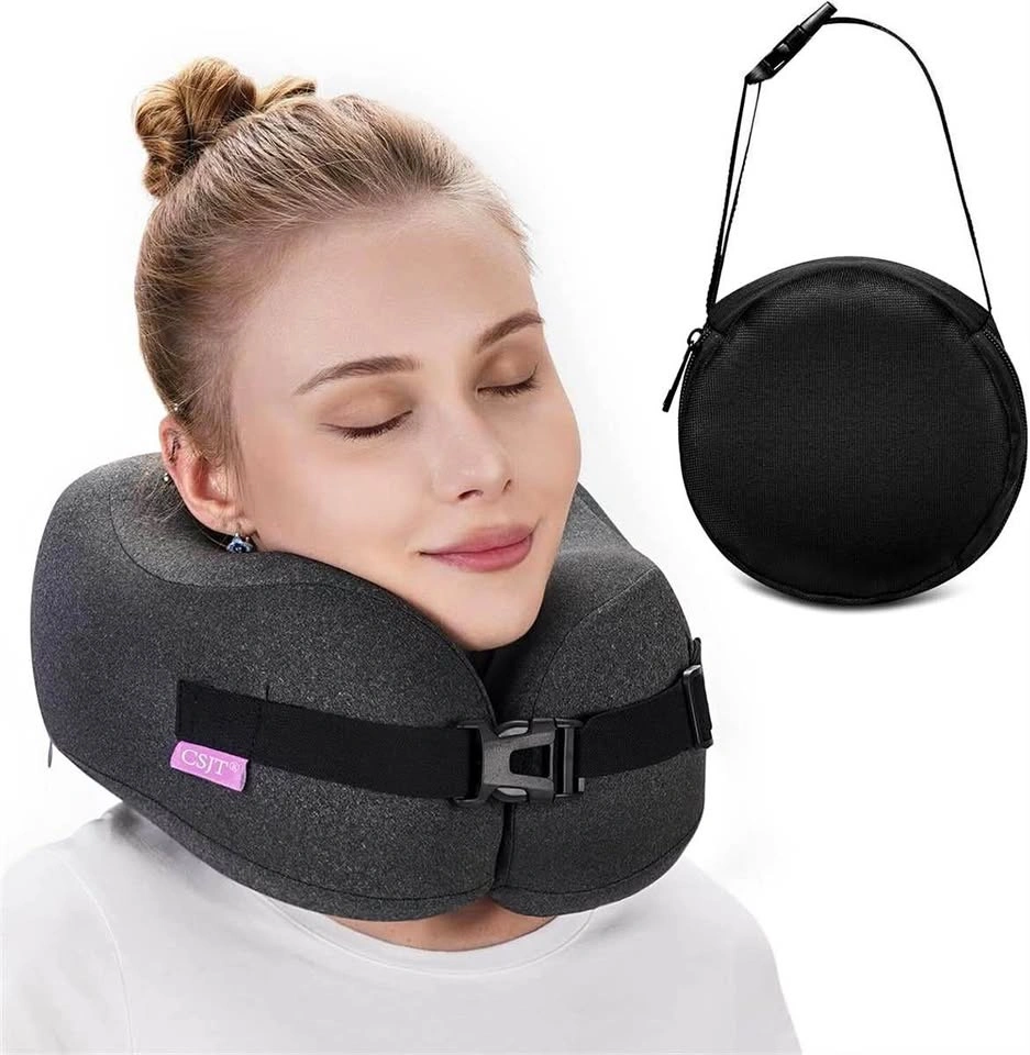 CSJT Travel Pillow with Chin-Strap Technology