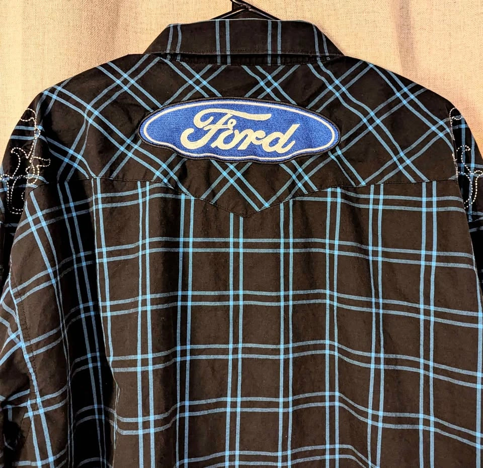 00's XL Wrangler Rodeo Ford Patch and Embroidery Long Sleeve - photo 3