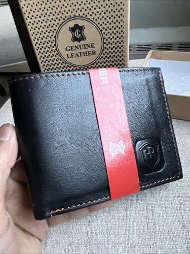 Men’s Leather Wallet Bi-fold Black
