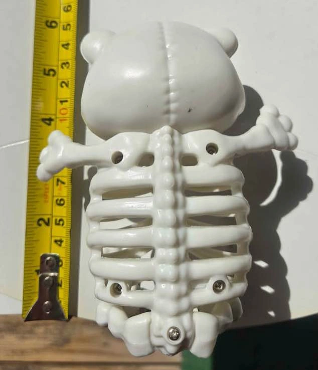 Plastic Skeleton Teddy Bear Halloween Decoration - photo 2