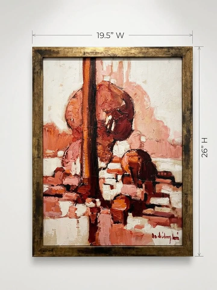 Stunning Modern Framed Abstract Expressionism Oil Painting - photo 2
