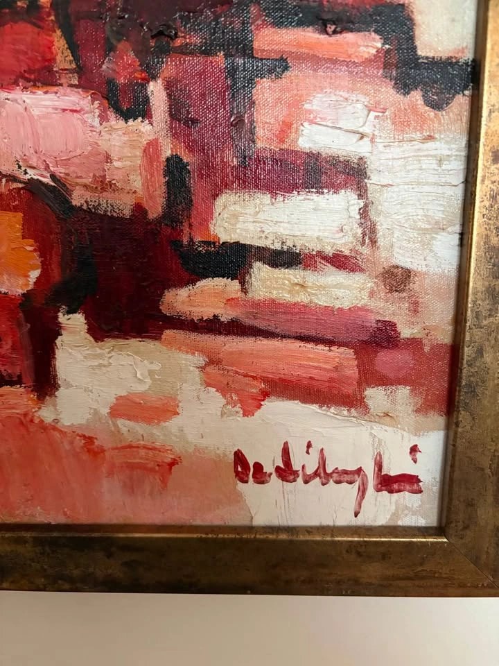 Stunning Modern Framed Abstract Expressionism Oil Painting - photo 4