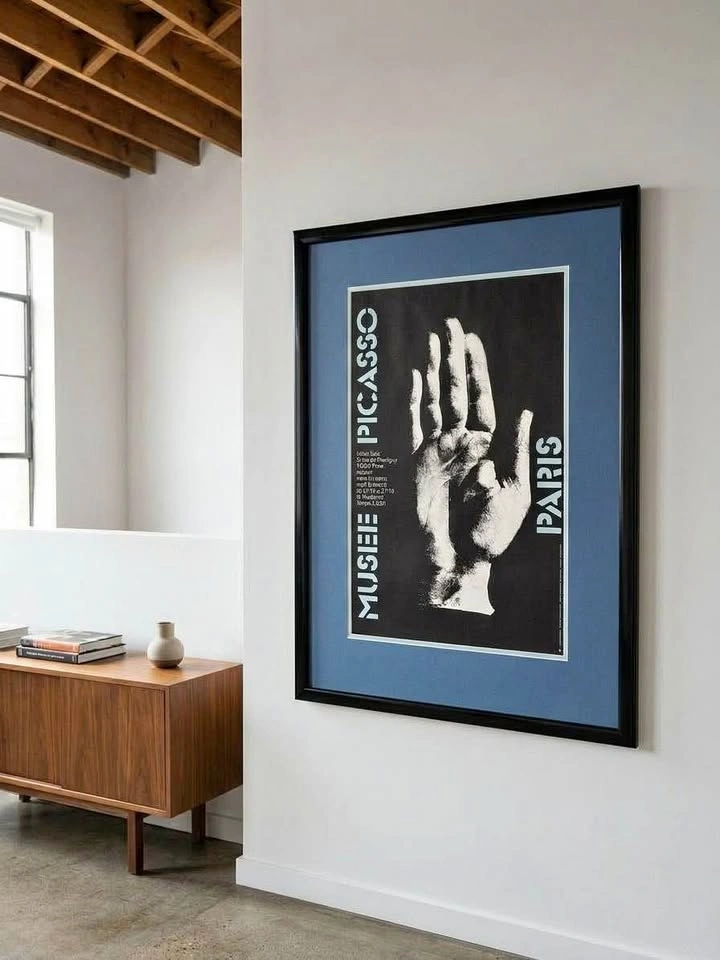Authentic 1986 Framed Musée Picasso Paris Exhibition Poster