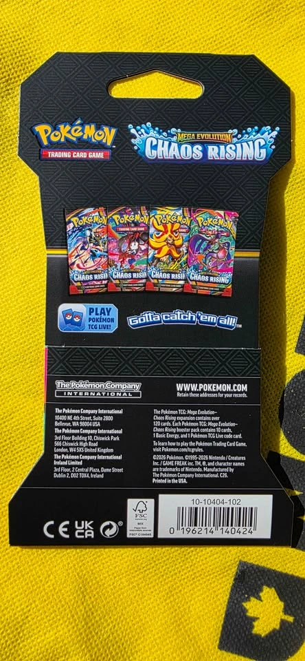 Pokemon TCG Sleeved Chaos Rising Single Pack (12 Available) - photo 2