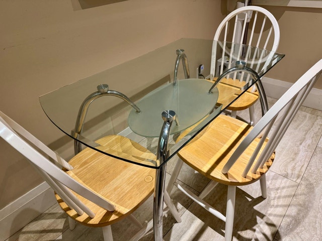 Modern Glass Dining Table with storage - photo 2