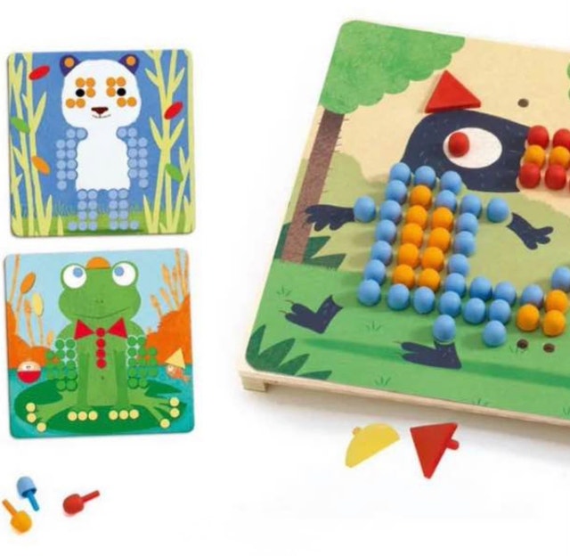 Djeco Mosaico Rigolo – Creative Peg Mosaic Game (Ages 4+) - photo 3