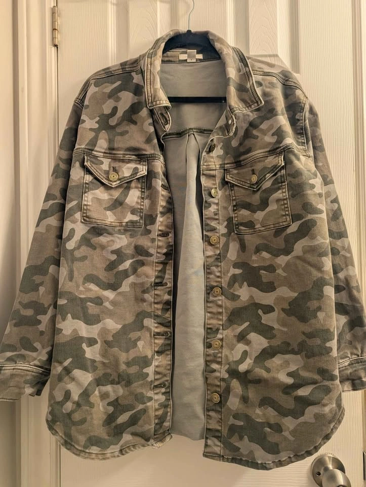 Maurices Camo Denim Jacket – Size M