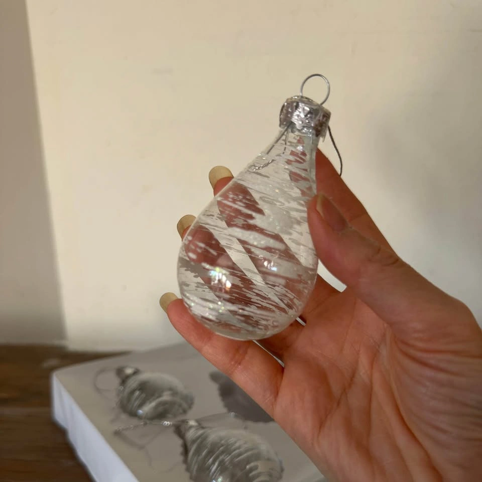 Vintage Blown Glass Christmas Ornaments Set of 5