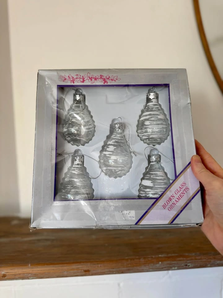 Vintage Blown Glass Christmas Ornaments Set of 5 - photo 5