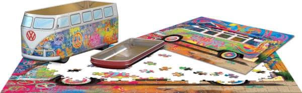 New VW Bus Collectible Tin & 550-Piece Jigsaw Puzzle - photo 3
