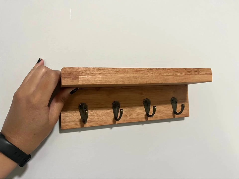 Wooden Key Holder Shelf